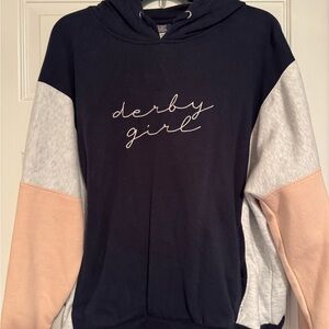 Derby Girl Hoodie in Black and Gray